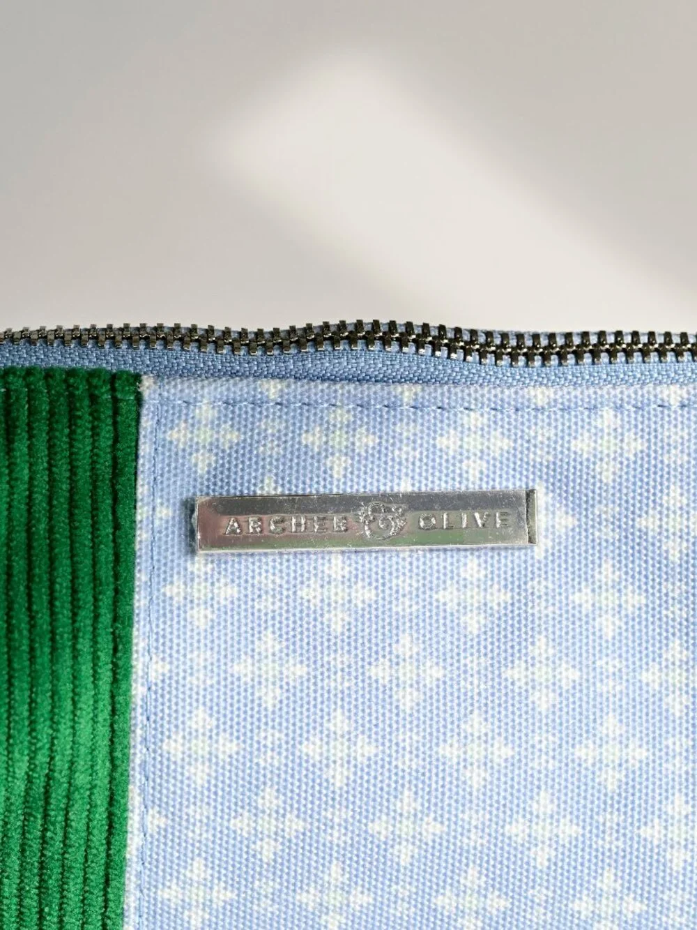 Archer & Olive Green and Blue Pencil Case-Like New